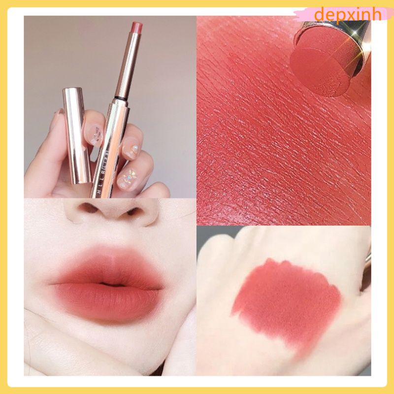 Delicate fine root rich and white thin lipstick  Thin Tube Lipstick Professional Makeup Full Portable Lipsticks