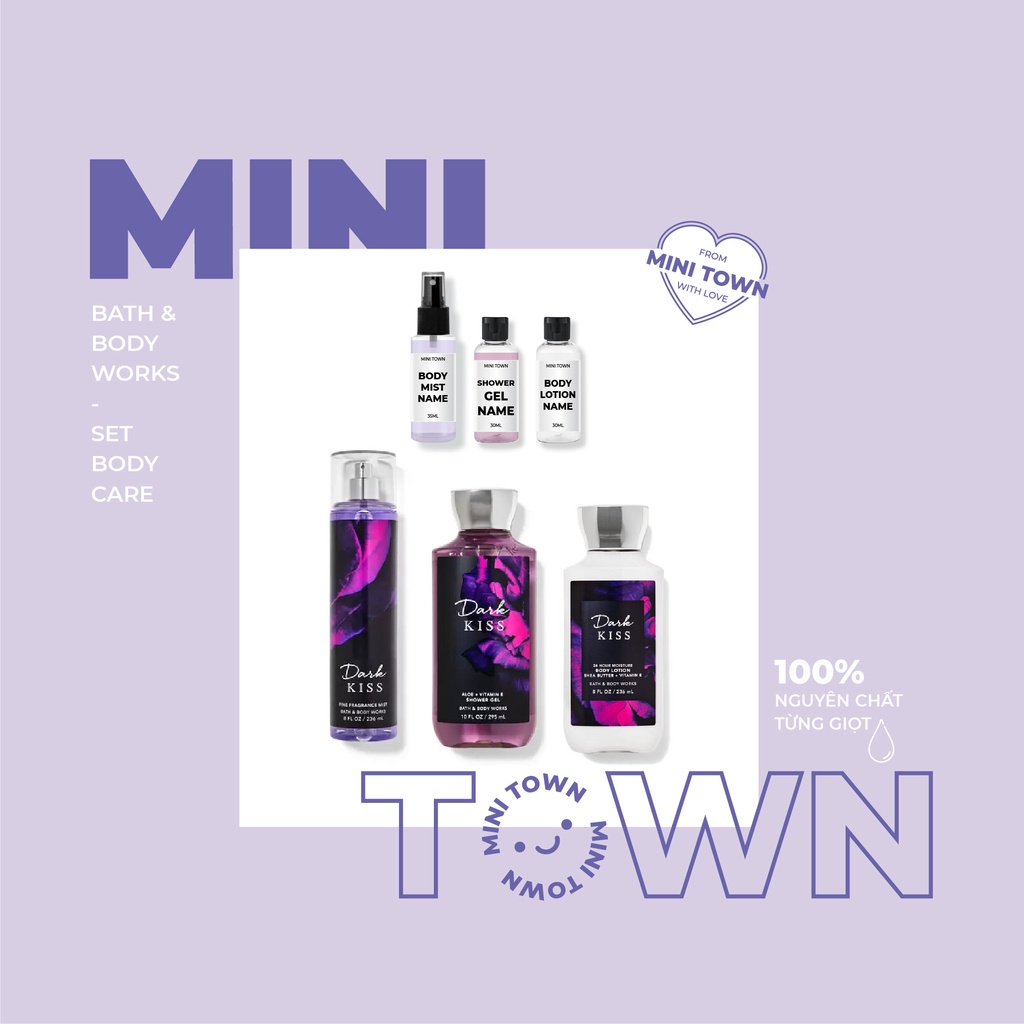 DARK KISS - Xịt Thơm Body Mist Sữa Dưỡng Thể Body Lotion lưu hương toàn thân Bath & Body Works