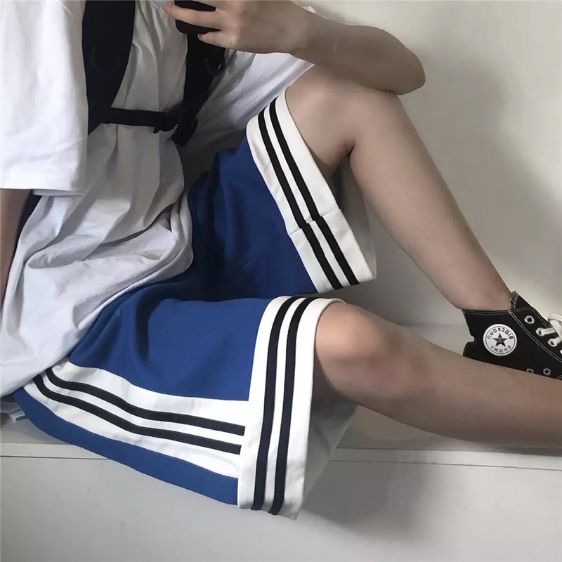 [Mã FATHANG5 giảm 10K đơn 50K] Quần short bóng chày Wind unisex thun form rộng lửng Sọc nam nữ oversize ulzzang