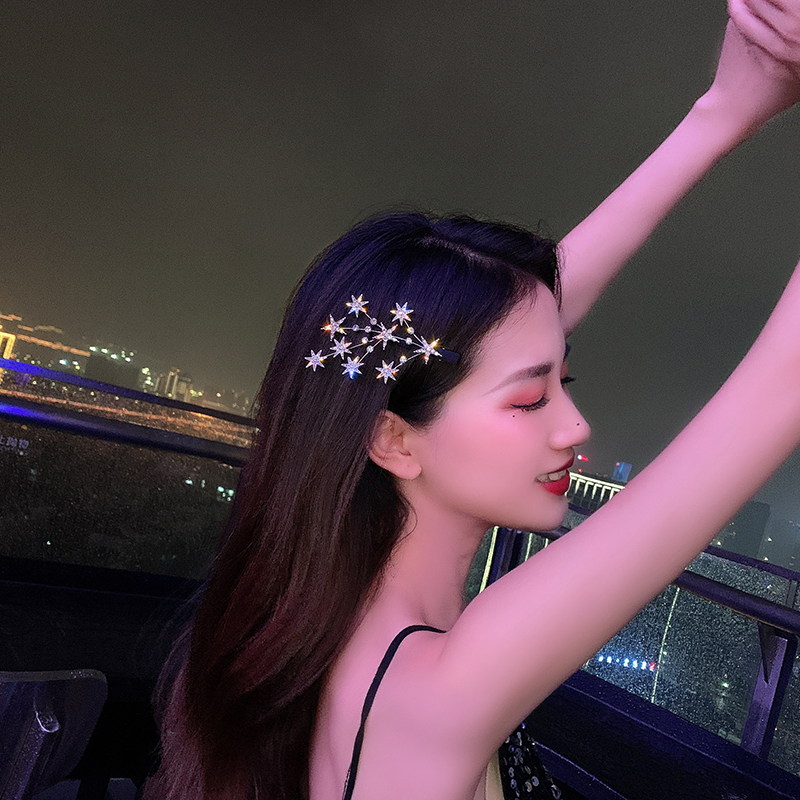 Kẹp Tóc Thiết Kế Hình Ngôi Sao Đính Đá Tinh Xảo Phong Cách Hàn Quốc