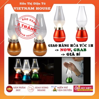 ĐƯỢC CHỌN MÀU, Loại 1 >>Bộ 2 Đèn Dầu Cảm Ứng Điện Tử LED Thổi Tắt, Không Khói, Đèn Bàn Thờ Trang Trí Sạc Điện, Tích Điện