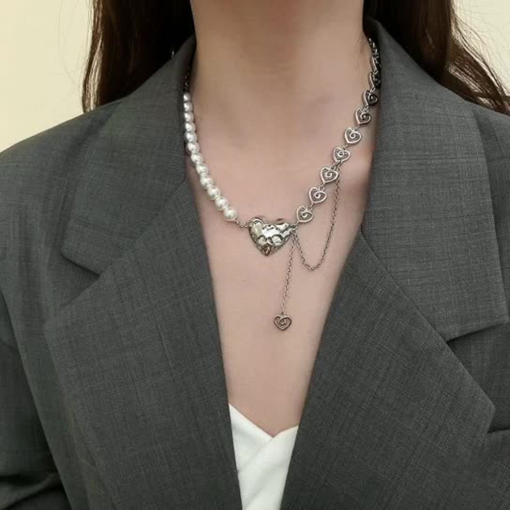 ✫✫✫ [Có Sẵn] 1 Vòng cổ Hợp Kim Đính Kim Cương Giả Phong Cách Nhật Hàn Sang Trọng Dễ Phối Đồ Dành Cho Nữ