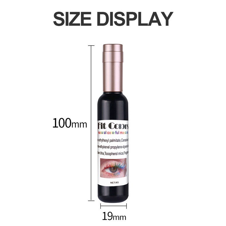 Mascara Chống Thấm Nước, Làm Dài Và Dày Mi Fit Colors [6 Màu] BellaDona Lily 9