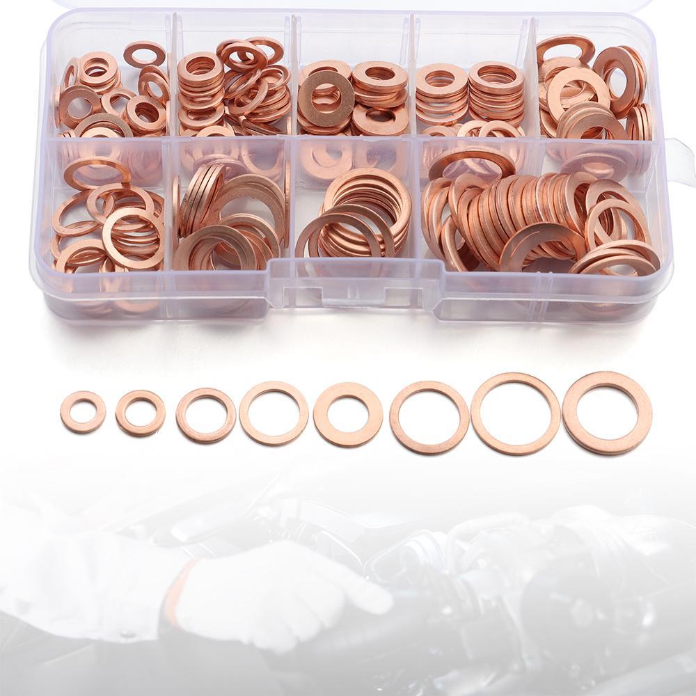 Bộ 200 Vòng Đệm Bằng Đồng Cứng Cho Động Cơ Xe Hơi