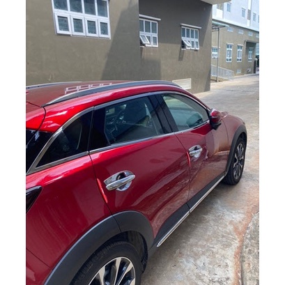 Nẹp Viền Chân Kính, cong kính Inox Cho Xe Mazda CX3 , CX 3 , CX - 3