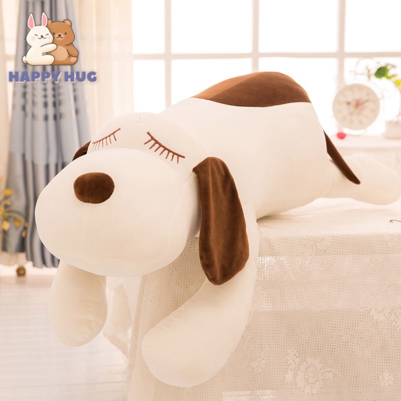 Gấu Bông chó bông nằm size 30cm nhồi gòn cao cấp - Happy Hug