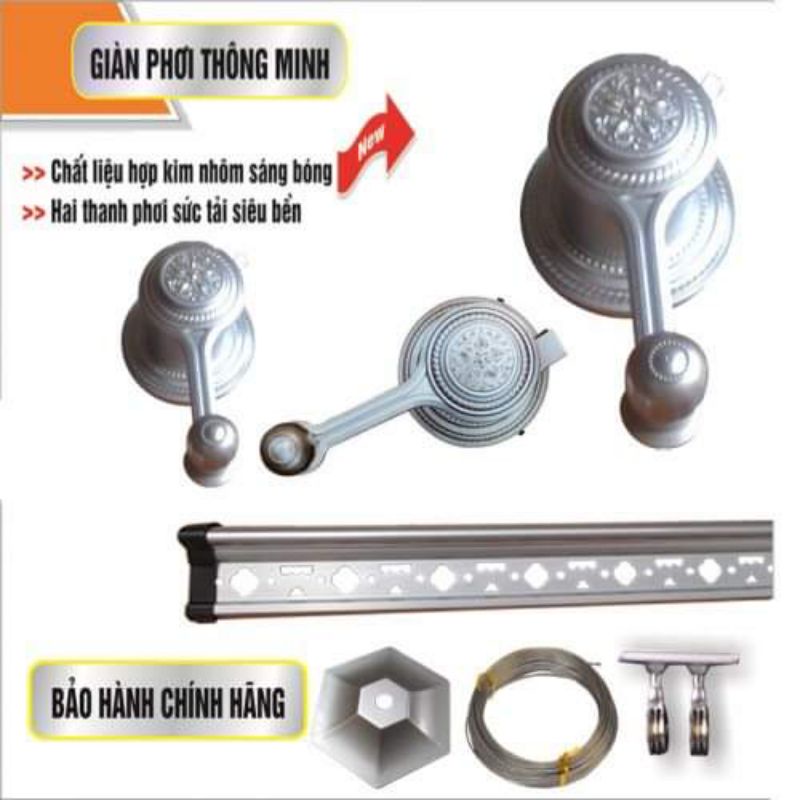 Giàn phơi thông minh gắn trần Hoà Phát KS950