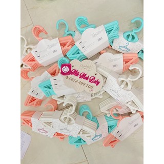 Móc quần áo trẻ sơ sinh AMO, set 5c siêu bền