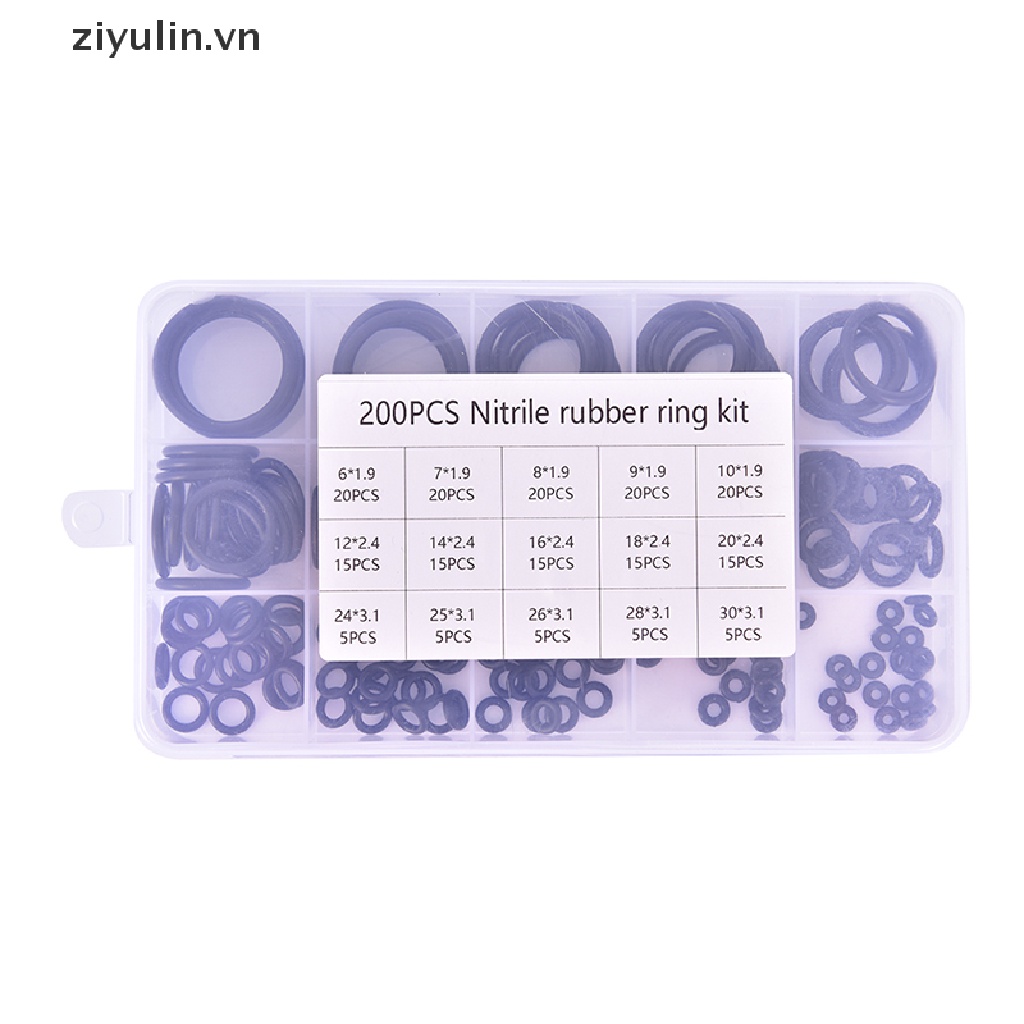 Set 200 Vòng Đệm Cao Su Hình Chữ O Chuyên Dụng