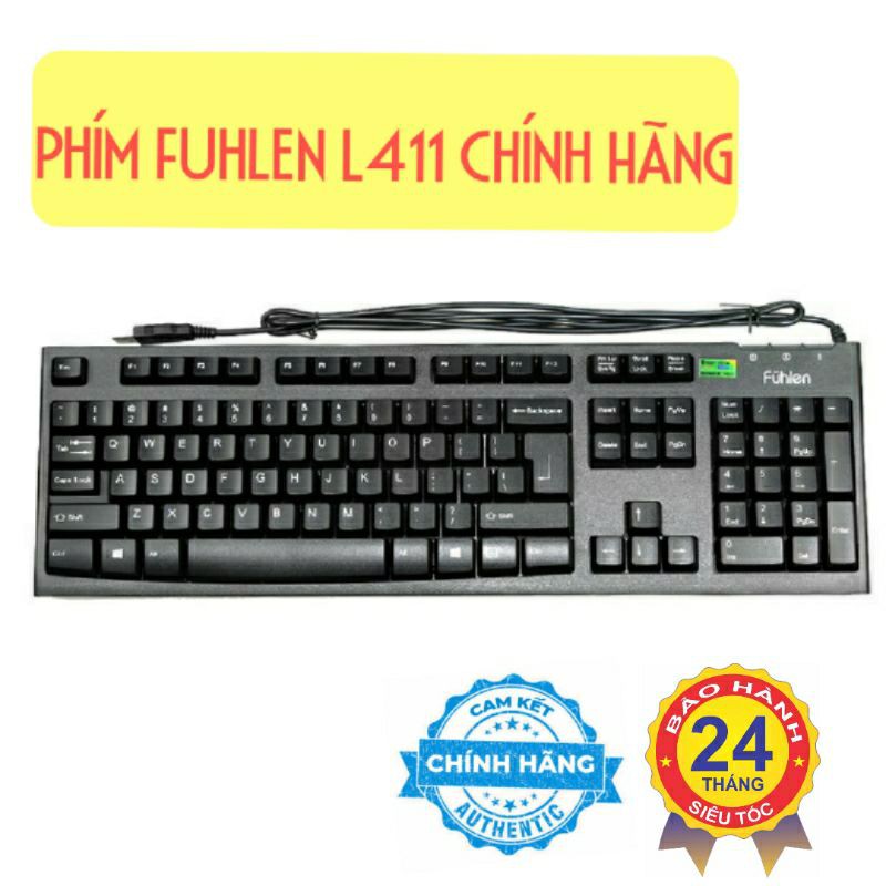 Bộ Bàn phím chuột có dây Fuhlen L411 L102 Chính Hãng Ninza bảo hành 24 tháng VNET