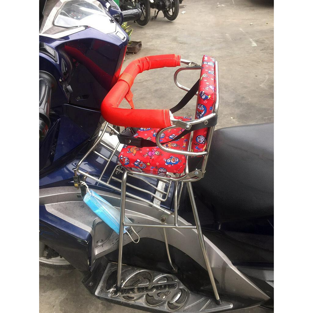 Ghế ngồi xe máy đa năng bán chạy cho bé , gập có vòng , ga gập inox