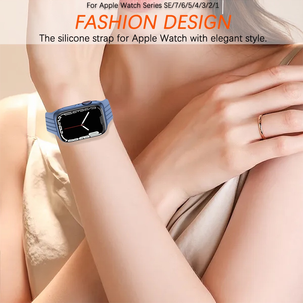 Ninki Dây Đeo Bằng Silicone Mềm Dành Cho Đồng Hồ Thông Minh Apple Watch Series SE / 8 / 7 / 6 / 5 / 4 / 3 / 2 / 1 38mm 40mm 41mm 42mm 44mm 45mm