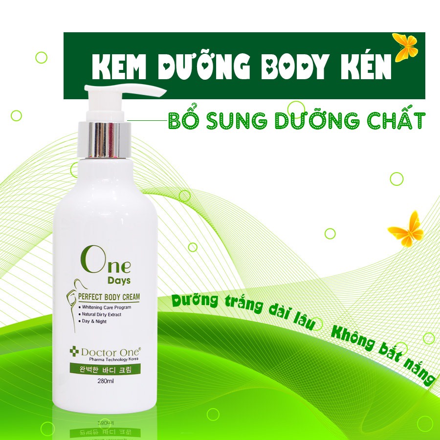 Kem Dưỡng Da Từ Kén Tằm Thiên Nhiên One Days Perfect Body Cream Doctor One 280ml