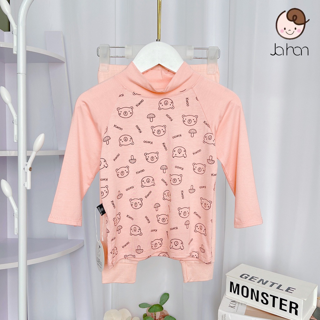 [SALE] Bộ Thun Lạnh Dài Tay Cho Bé Trai, Bé Gái KIMCHIBABY In Gấu Tay Giáp Lăng, Bộ Quần Áo Cho Bé Mặc Nhà KWTD2209