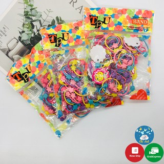 SET 50 chiếc Cột tóc cho bé co giãn nhiều màu