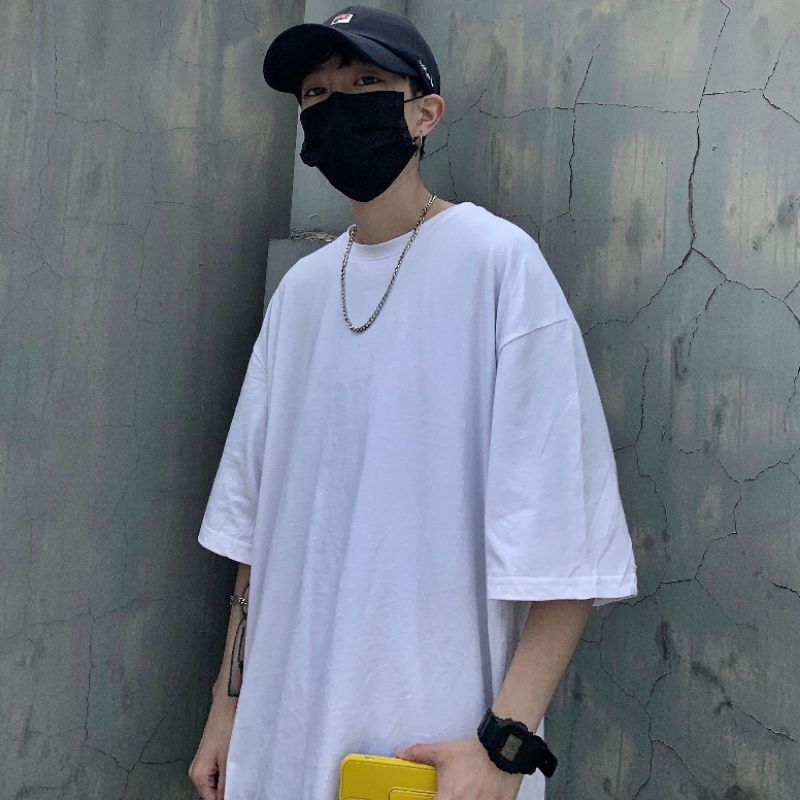 Áo thun trơn tay lỡ nam nữ, áo phông unisex form rộng chất cotton mát mịn thấm hút mồ