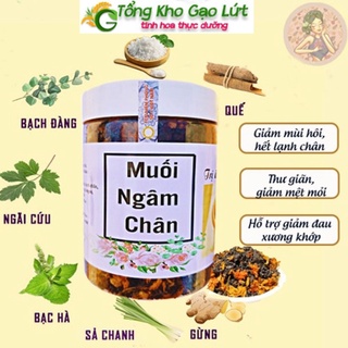 Muối ngâm chân thảo dược, muối ngâm khử mùi hôi chân giúp thải độc tố, giảm đau xương khớp - 500gr