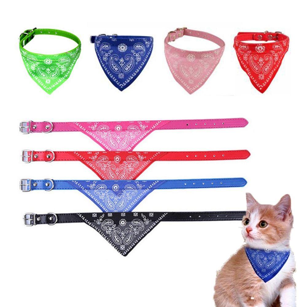 Khăn Bandana Hình Tam Giác Bằng PU Điều Chỉnh Được 1 Cái Cho Chó Mèo