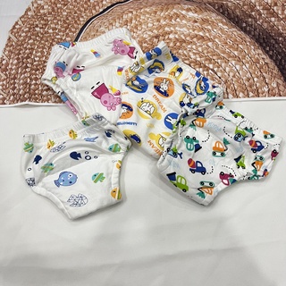 Quần tập bỏ bỉm cao cấp cotton khô thoáng thấm hút mồ hôi cho bé từ 5kg đến 9kg in hình ngộ nghĩnh