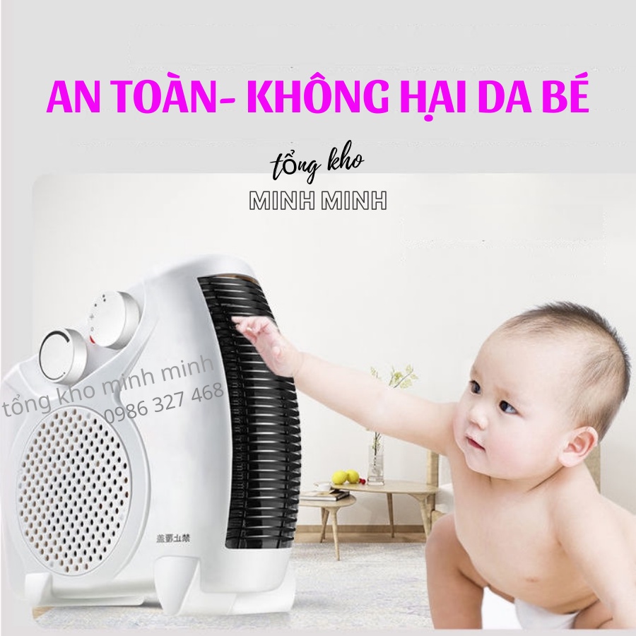 [An Toàn Cho Bé] Quạt Sưởi 2 Chiều 2 chế độ, Máy Sưởi Công Suất Lớn Siêu An Toàn⚡️Phù Hợp Trẻ Nhỏ, Văn Phòng, Học Online