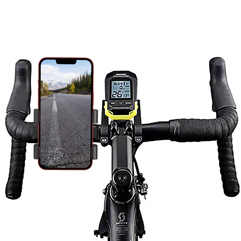 Giá Đỡ Điện Thoại Bằng Silicon Xoay 360 Độ Gắn Tay Lái Xe Đạp / Xe Máy zzz Silicone
