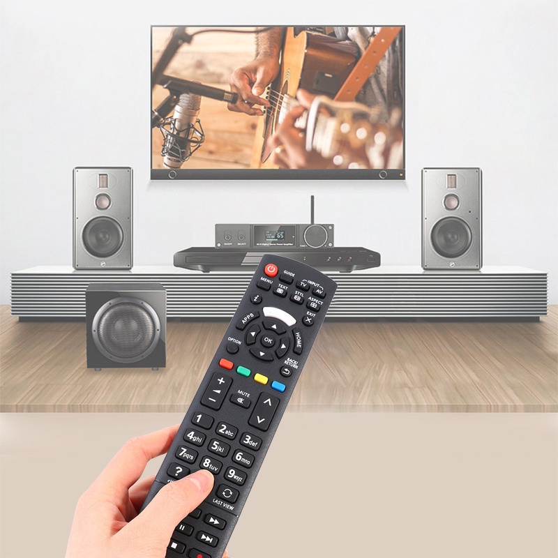 Điều Khiển Từ Xa Màu Đen Chống Nước Thay Thế Cho TV N2QAYB001008 Dây Đeo Thay Thế Cho Panasonic