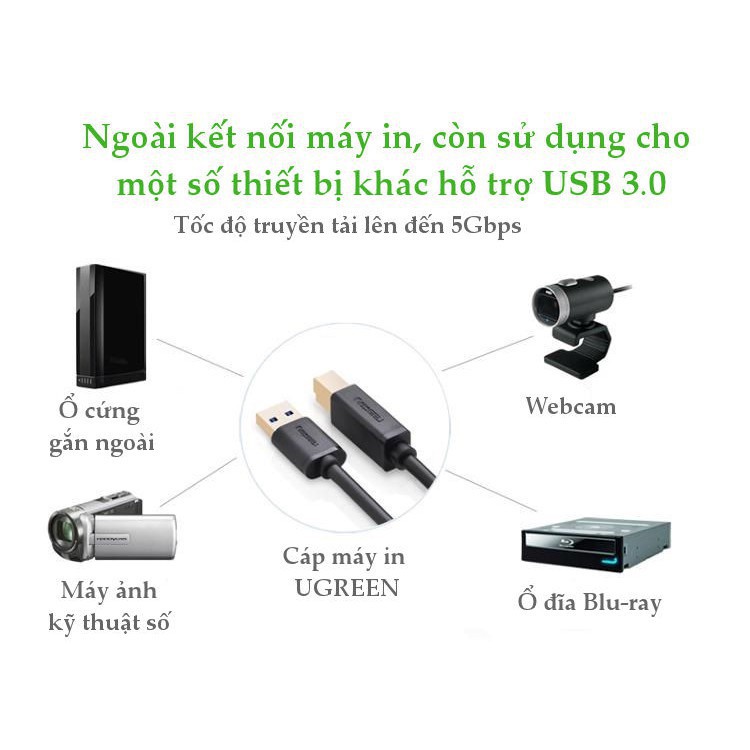 ✔HÀNG CHÍNH HÃNG ✔ Cáp usb 3.0 dùng cho ổ cứng cắm ngoài chính hãng Ugreen 10372