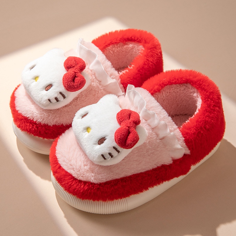 Dép Bông Đi Trong Nhà GP2 Sanrio Hình Cinnamoroll Melody Hello Kitty Đáng Yêu Cho Bé
