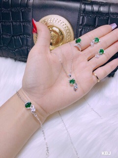 Sét bạc hồ ly đá đủ màu 4món