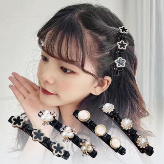 Kẹp tóc trang trí bông hoa đính hạt ngọc trai nhân tạo thời trang dành cho nữ