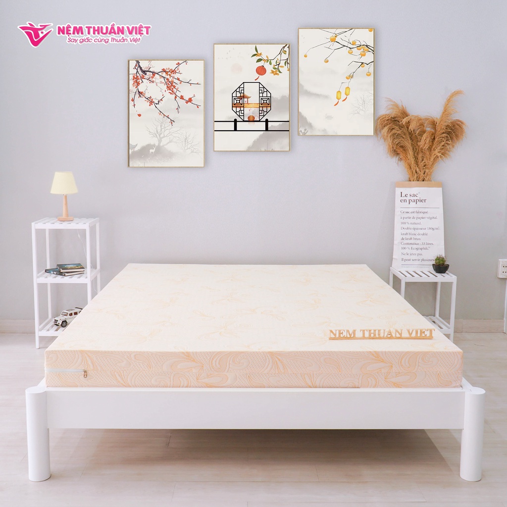 (140x200x10cm) Nệm Cao Su Thuần Việt Deluxe 100% Cao Su Thiên Nhiên, Bền Bỉ, Thoáng Mát, Êm Ái