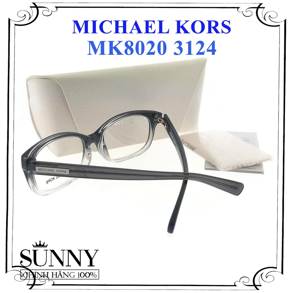 MK8020 3124- gọng kính  thời trang Michael Kors chính hãng, bảo hành toàn quốc, thiết kế dễ đeo bảo vệ mắt