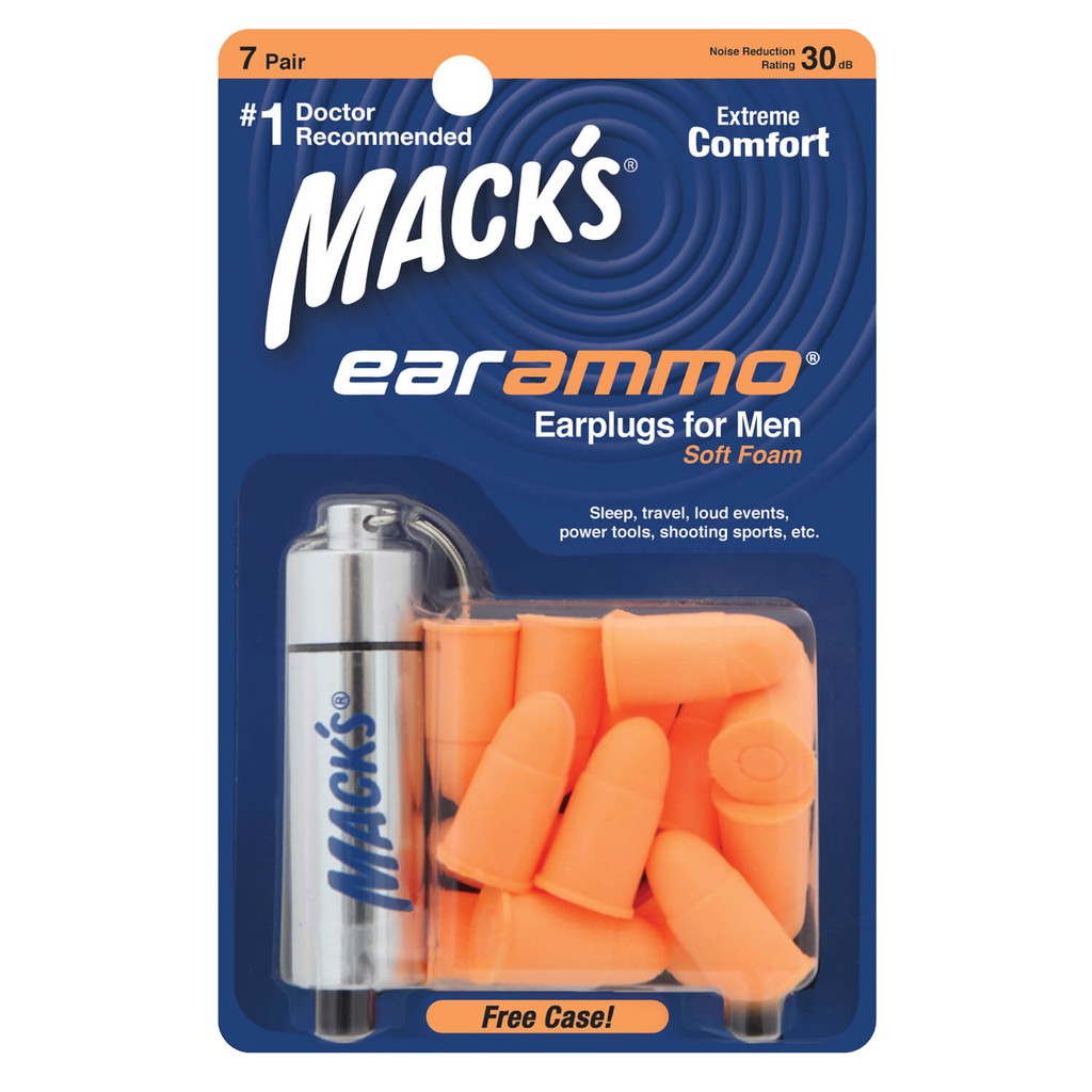 Hộp 7 đôi nút bịt tai dành cho ngủ ngon thương hiệu Mack's (Nhiều màu lựa chọn)
