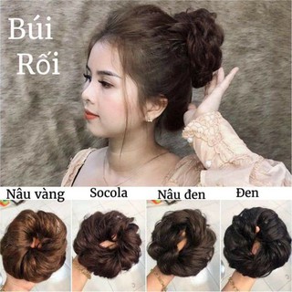 tóc búi cột xoăn hàng đẹp handmade