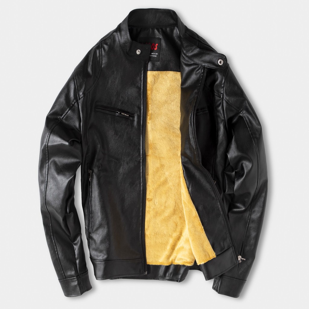 Áo khoác da 2 túi ngang lót lông - 154 | BigBuy360 - bigbuy360.vn