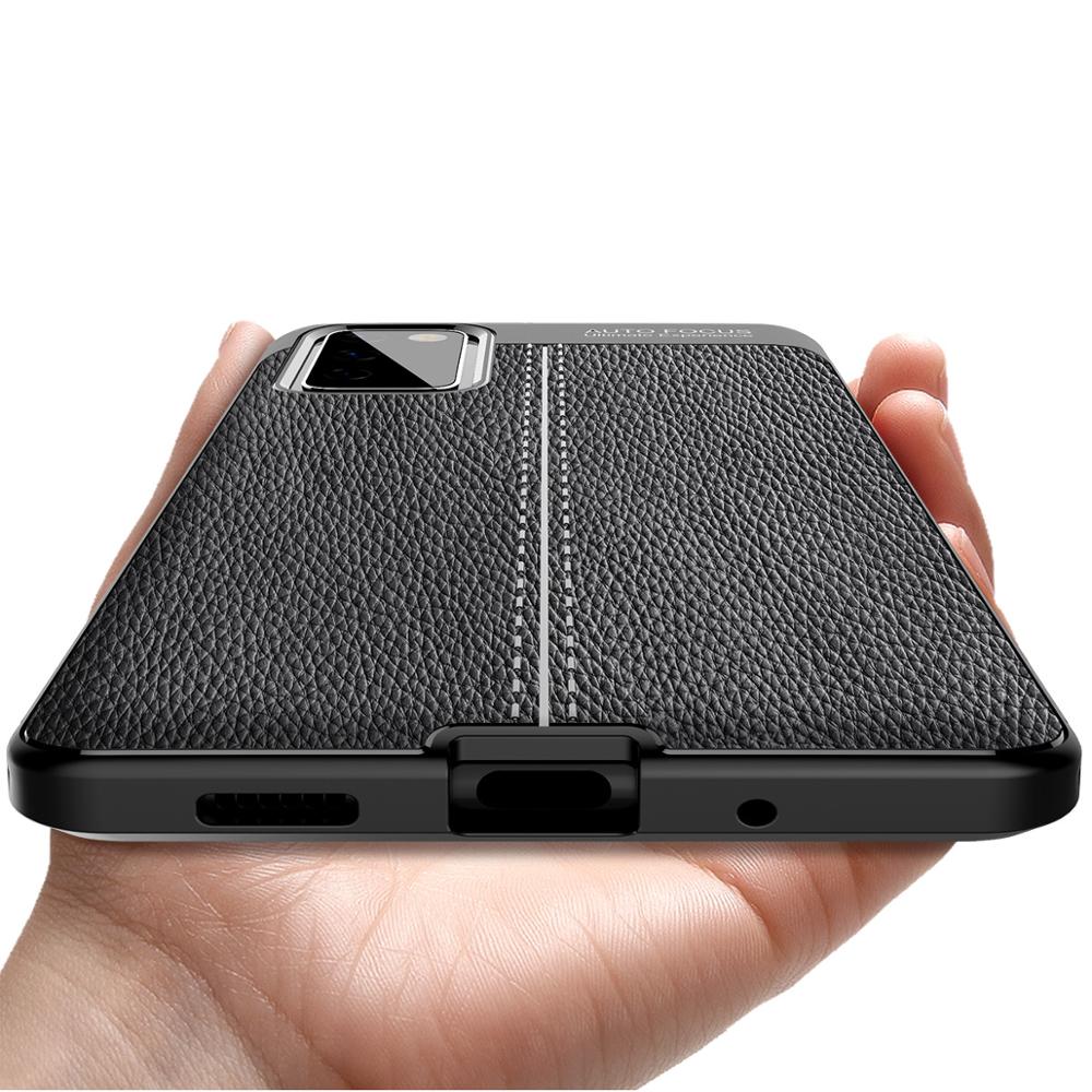 Xiaomi POCO M3 PU Leather Texture Case Soft Silicone TPU Shockproof Back Cover