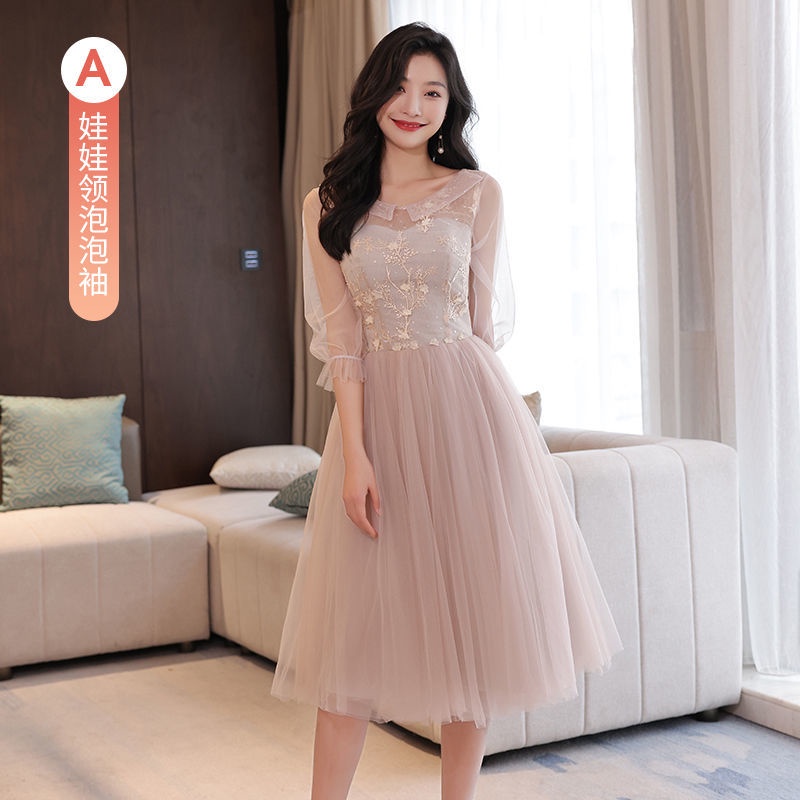 Đầm phù dâu dáng ôm thiết kế đơn giản thời trang mới dành cho nữ