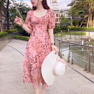 Bán sỉ váy hoa voan tơ cao cấp