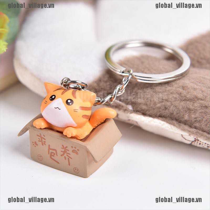 Móc Khóa Hình Mèo Bằng Giấy Dễ Thương