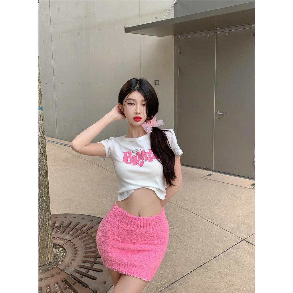 Áo Thun Dáng Ôm Cổ Tròn Ngắn Tay In Hình Thời Trang Cá Tính 61750