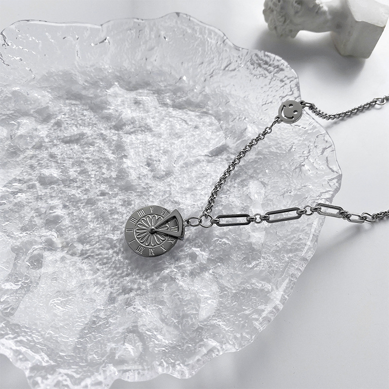 Dây Chuyền Mặt Số La Mã Phong Cách Hip Hop Đường Phố 22827