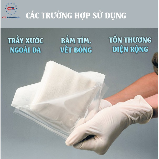 Gạc vaselin MASTNY – Băng vết thương, vết loét, bỏng, chống dính khi thay băng [Hàng Séc]