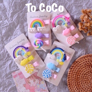 SÉT 3 KẸP TÓC CẦU VỒNG