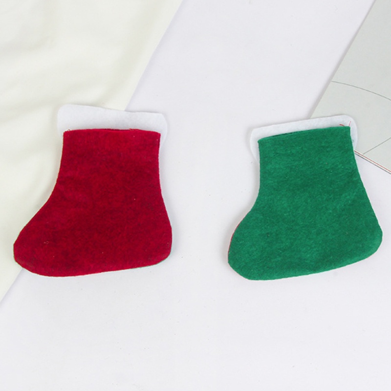 Bộ 6 Túi Đựng Muỗng Nĩa Hình Chiếc Tất Giáng Sinh