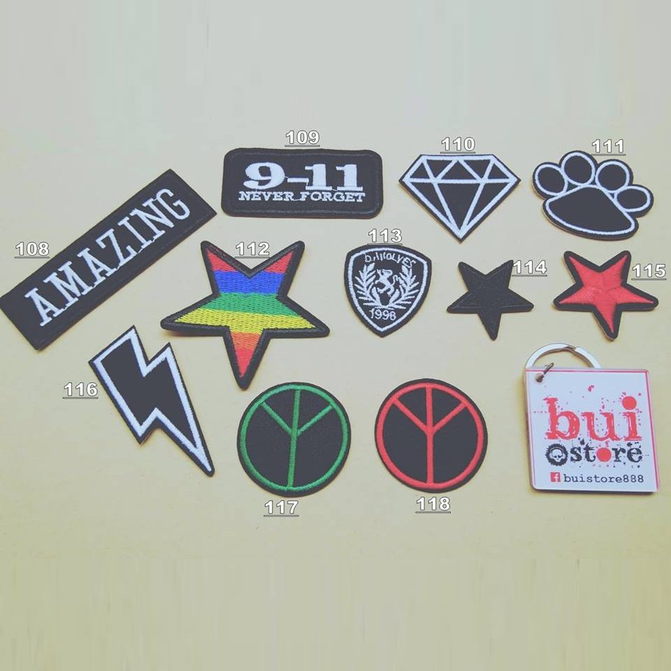 Patches / Sticker ủi, là lên quần áo, balo, mũ nón