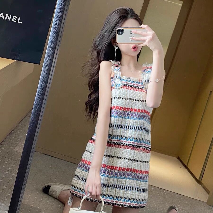 Đầm Chanel Phong Cách Phương Tây Thời Trang Mùa Hè Dành Cho Nữ