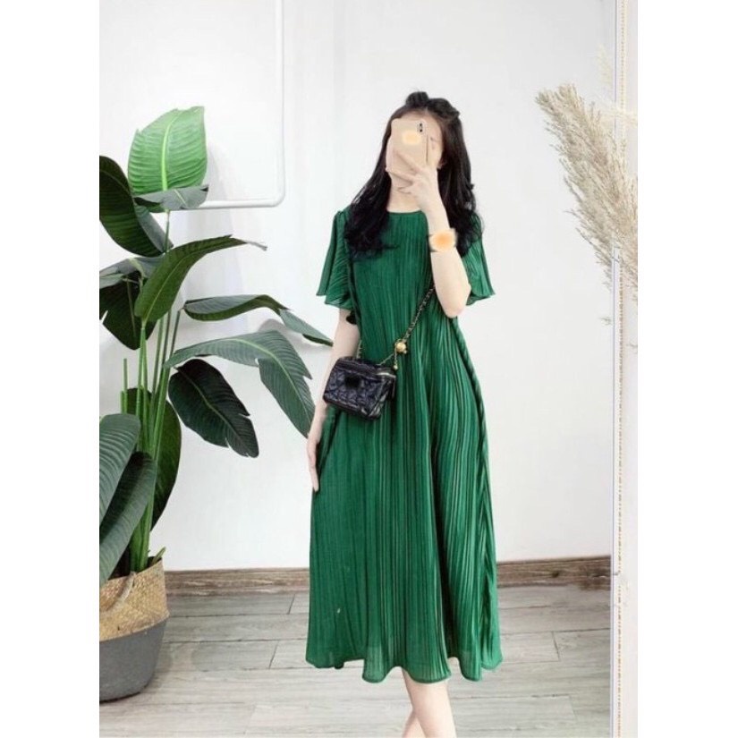 Váy bầu xếp ly dáng suông