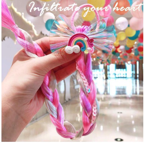 FOLLOW TẶNG 3KHÀNG CÓ SẴN Dây Cột Tóc Giả Hình Kỳ Lân Hoạt Hình Đáng Yêu Cho Bé Dễ Thương CHỌN MẪUVOUCHER 100K