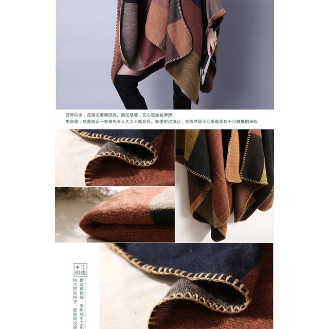 [spot] [khoác choàng tua rua lớn] Áo khoác cardigan dày ấm áp hai cách sử dụng thời trang Châu Âu và Mỹ cho nữ [Hanchao life]
 | BigBuy360 - bigbuy360.vn