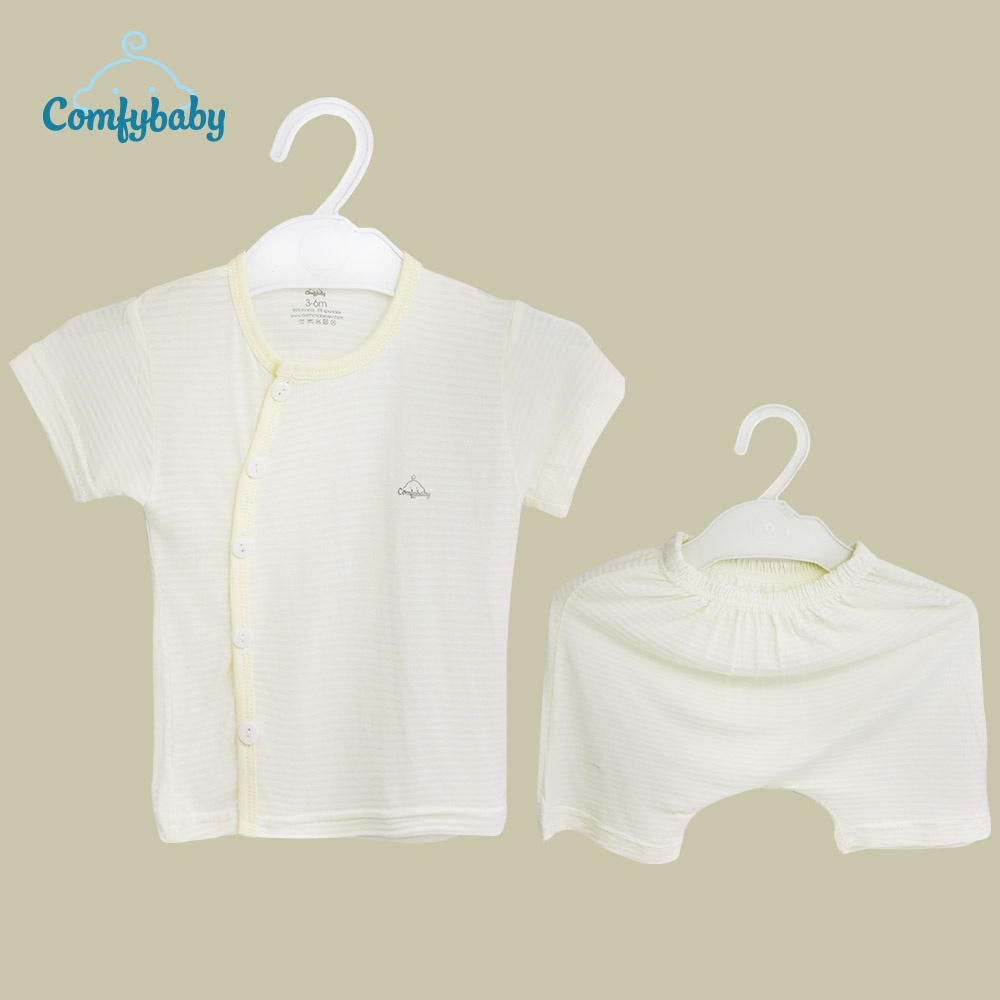 Bộ quần áo cộc hè cho bé 100% Cotton lụa siêu mềm thoáng,set bodysuit đóng bỉm măc ngủ ComfyBaby